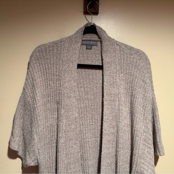 Barefoot Dreams CozyChic Lite QVWCL1010 Open Short Sleeve Cardigan size large - Picture 3 of 9